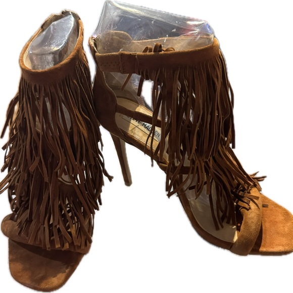 Steve Madden Fringly Heels-Brown size 9 - Picture 3 of 5
